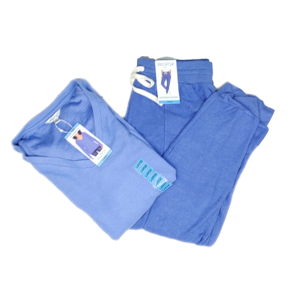 NWT Wildfox $98 Wmn L Super Soft Periwinkle Jogger - Picture 8 of 9